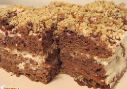 Рецепт: Шоколадный торт на кипятке