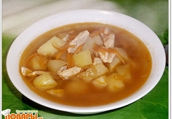 Суп картофельный со свининой