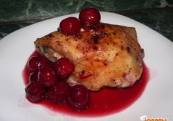 Рецепт: Курица в вишневом соусе
