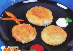 Рецепт: Капустно-рисовые биточки