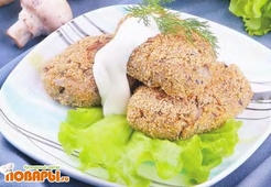 Грибные котлеты с луком