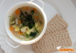Рецепт: Рассольник на скорую руку с ячкой