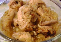 Курица в "луковом море"