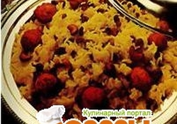 Рецепт: Рис с сырными шариками и шафраном