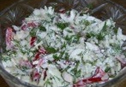 Салат с кальмарами