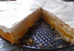 Пирог с персиками