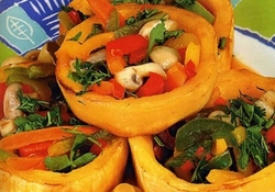 Рецепт: Кабачки с овощной смесью