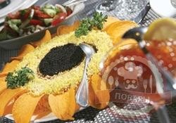 Рецепт: Салат "Подсолнух"