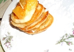 Рецепт: Оладушки с яблочным повидлом