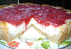 Творожно-клубничный пирог