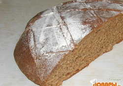 Рецепт: Ржаной хлеб на домашней закваске без дрожжей