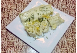 Канеллони с курицей и соус "Бешамель"