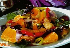 Салат с апельсином по-кубински  