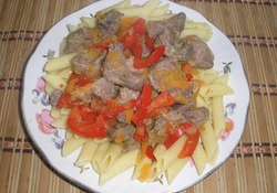 Рецепт: Желудки тушеные