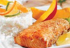 Морской лосось с манговым чатни