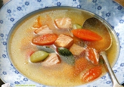 Рецепт: Рыбный бульон с овощами