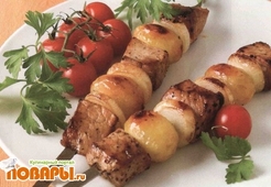 Шашлык из свинины с картофелем