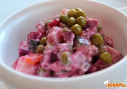 Рецепт: Винегрет с майонезом (соевым или постным)