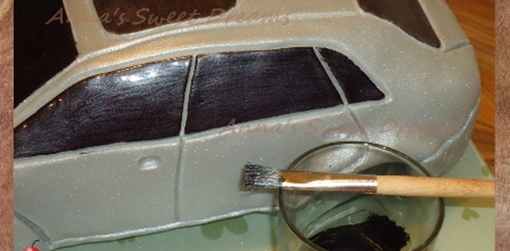 Шаг №13 МК Торт Автомобиль Subaru