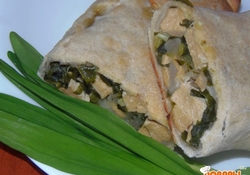 Рецепт: Рулет с тофу и черемшой