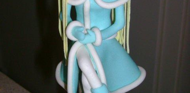 Шаг №15 МК Снегурочка из мастики от Annula