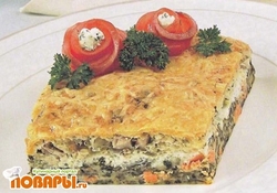 Рецепт: Пирог с рыбой и сыром