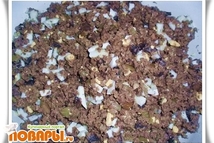 Шаг 2: Начинка: Вареные сердечки, жареный лук …