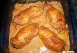 Куриные рулетики с овощно-грибной начинкой