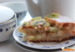 Рецепт: Лимонный бисквит с киви и бананом