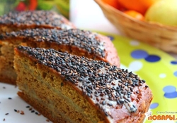 Рецепт: Постный банановый торт с кунжутом