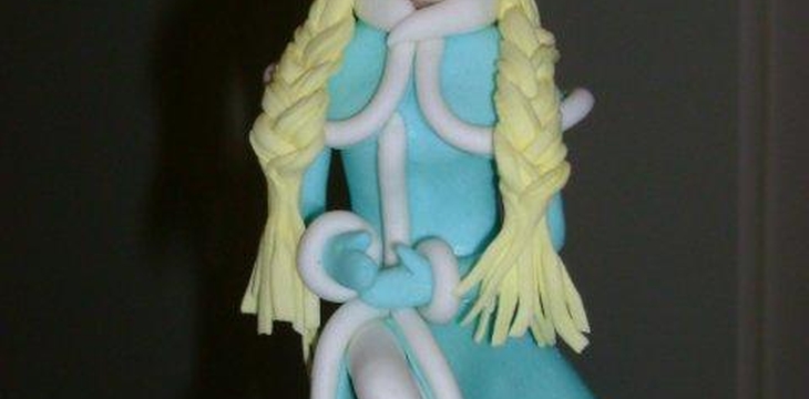 Шаг №19 МК Снегурочка из мастики от Annula