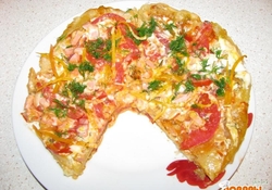 Рецепт: Пицца в мультиварке