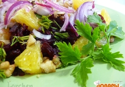 Рецепт: Салат "Свекла с апельсинами"