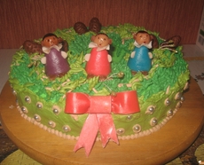 Рецепт: Торт "Рождественский венок"