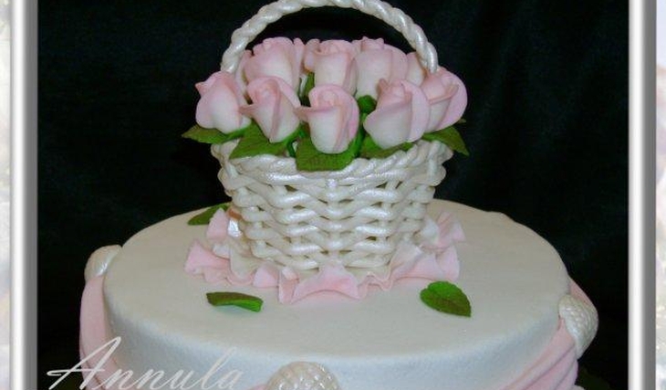 МК Корзинка с розочками от Annula