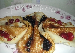 Рецепт: Ажурно-медовые блинчики