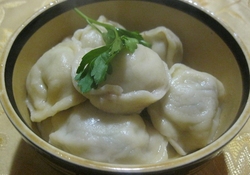 Рецепт: Пельмени с зеленью