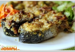 Толстолобик под грибным соусом