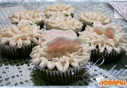 Рецепт: Кексы "зимний цветок"