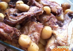 Рецепт: Курица с луком и картофелем
