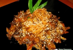 Лапша удон терияки с шиитаки