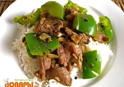 Рецепт: Мясо с рисом по-азиатски