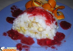 Рецепт: Фруктовый рулетик из риса