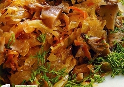 Рецепт: Кислая тушеная капуста