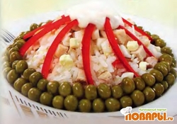 Рецепт: Салат рисовый с мясом