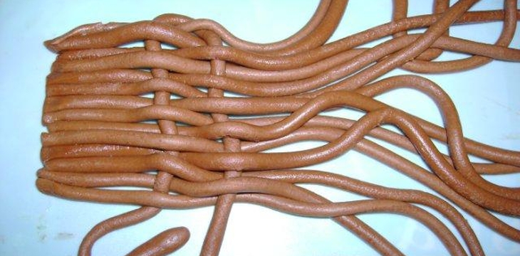 Шаг №2 МК Плетёная корзинка от Annula