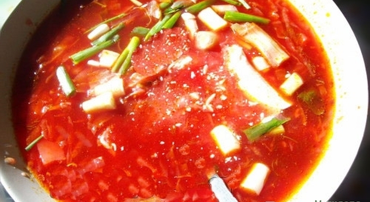 Постный борщ