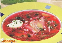 Борщ летний с рыбой