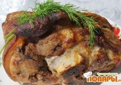 Рецепт: Рулька запеченная