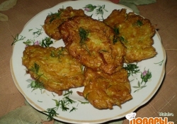 Рецепт: Оладьи с кабачков